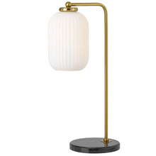 Dean Opal Glass & Marble Table Lamp